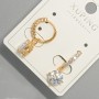Ohrringe Xuping mit weißen Strasssteinen und Kristall, Durchmesser ca. 7 mm, 18K-Vergoldung