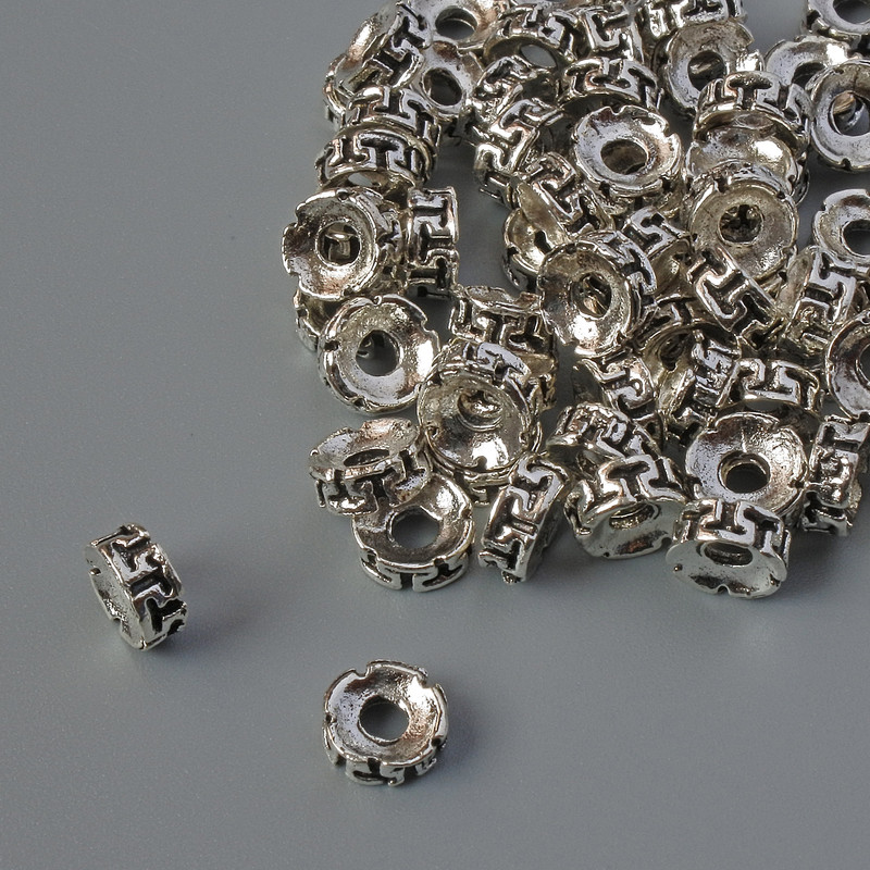 Perleinsatz, Durchmesser ca. 8 × 2,5 mm, Lochdurchmesser ca. 2,2 mm, Verpackung 38 Stück, ca. 20 g