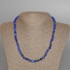 Halskette Lapislazuli Naturstein glatte Kugeln, Durchmesser ca. 6 mm, Länge ca. 47 cm