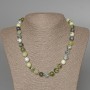 Kette aus grünem Opal, natürlicher Edelstein, glatte Kugel, Durchmesser 10 mm, Länge 47 cm+