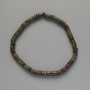 Armband aus Jaspis «Blut des Drachen», Naturstein-Scheiben, Durchmesser ca. 4,5 × 2,5 mm, Länge ca. 18 cm (Stretcharmband)