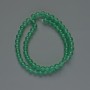 Perlen aus künstlicher Jade – glatte Kugeln, Durchmesser ca. 6 mm, Länge ca. 38 cm, auf Faden