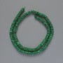 Malachit-Perlen (gepresst), glatte Rondellen, Durchmesser 6×2 mm, Länge 39 cm ±, auf Schnur