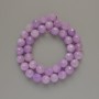 Lavendelfarbene Amethyst-Naturstein-Perle, facettiert, Durchmesser 10 mm ±, Länge 38 cm ±, auf Schnur