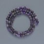Amethyst-Perlen aus natürlichem Stein, facettierte Würfel, Durchmesser ca. 4–5 mm, Länge ca. 39 cm, auf Schnur