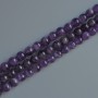 Amethyst-Perlen aus Naturstein, glatte Kugeln, Durchmesser 10 mm, Länge ca. 39 cm, auf Faden