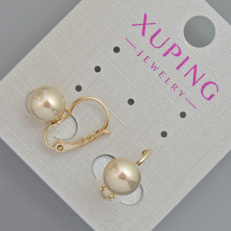 Ohrringe Xuping, Durchmesser ca. 8 mm, Länge ca. 15 mm, 18K-Vergoldung