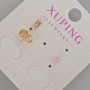 Ohrstecker Xuping mit violettem Kristall, Durchmesser ca. 4 mm, 18K-Vergoldung