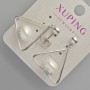 Xuping Ohrstecker mit weißer Perle, Durchmesser 29×22 mm ± Rhodiobeschichtung