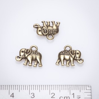 Anhänger Elefant 14 mm «Bronze» Packung 20 g ± 22 Stück