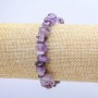Armband aus Amethyst – Naturstein-Chips, Durchmesser ca. 8 mm, Umfang 18 cm (Dehnband)