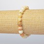 Armband aus gelbem Achat – glatte Kugeln, Ø ca. 8,5 mm, Länge ca. 18 cm, dehnbar
