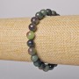 Armband Zoisit Naturstein, facettierte Kugeln, Durchmesser ca. 8 mm, Länge ca. 18 cm, Stretch-Armband