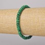 Malachit-Armband (gepresst) glatte Rondelle, Durchmesser 6 × 2 mm, Länge ca. 18 cm (Elastikband)