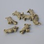 Anhänger „Vogel“, Abmessungen 18 × 13 mm, Lochdurchmesser 1,9 mm, Verpackung 7 Stück ±, bronzenfarbenes Metall