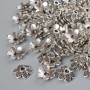 Endkappen, Durchmesser 7 × 2 mm, Lochdurchmesser 1,5 mm, Verpackung 20 g ± (100 Stück ±), silberfarbener Metallton