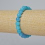 Armband Aquamarin, natürlicher Stein, glatte Kugeln, Durchmesser ca. 8,5 mm, Länge ca. 18 cm (Stretch)