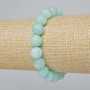Armband aus Amazonit, Naturstein, glatte Kugeln, Durchmesser 10 mm ±, Länge ca. 18 cm ± (Stretch)