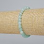 Armband aus Amazonit-Imitation (künstliches Acryl) glatte Kugel, Durchmesser ca. 6,5 mm, Länge ca. 18 cm (Stretch)