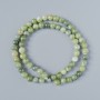 Grüne Opal-Perlen (künstliches Acryl) glatte Kugeln, Durchmesser ca. 6 mm, Länge ca. 40 cm, auf Nylonfaden