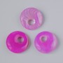 Donut-Anhänger aus Himbeerachat, natürlicher Stein, Durchmesser 18×5 mm, Lochdurchmesser ca. 5 mm