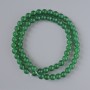 Chrysoprase-Perlen aus natürlichem Stein, glatte Kugeln, Durchmesser ca. 6 mm, Länge ca. 38 cm, auf Faden