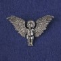 Brosche-Anhänger Engel aus silbernem Metall 33×51 mm+