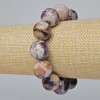 Armband Amethyst Naturstein glatte Kugel, Durchmesser 16 mm ±, Länge 18 cm ± (Stretcharmband)