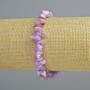 Stretcharmband aus getöntem violettem Perlmutt, Perlmuttchips, Durchmesser 7×2 mm, Länge ca. 18 cm (Stretch)