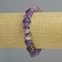 Armband aus natürlichem Amethyst, Amethyststückchen, Durchmesser 11×4 mm ±, Länge ca. 18 cm –Stretch-Armband