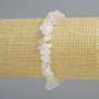 Armband Bergkristall, Naturstein-Krümel, Ø 8 × 4 mm, Länge ca. 18 cm ± (Stretcharmband)
