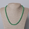 Malachitkette aus gepressten Rondellperlen, Durchmesser 6×2 mm, Länge 45–49 cm