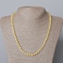 Kette aus Citrin, Naturstein, facettierte Würfel, Durchmesser 5,5 mm, Länge 45–49 cm