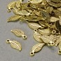 Anhänger „Blättchen“, Durchmesser 14 × 6 mm, Lochdurchmesser 1,5 mm, goldfarbener Metallton, Packung ca. 20 g ± 60 Stück +