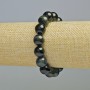 Armband aus Falkenauge, Naturstein, glatte Kugel, Durchmesser ca. 12 mm, Elastikband, Länge ca. 18 cm