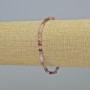 Armband Turmalin Naturstein, facettierte Würfelperlen Ø ca. 3 mm, Länge ca. 18 cm, Stretch