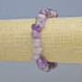 Armband aus Amethyst, facettierte Natursteinperlen, Durchmesser 10,5 × 8 mm ± (Elastisch), Länge 18 cm+