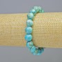 Armband aus hellblauem Jaspis (synthetisch) glatte Kugeln, Durchmesser 10,5 mm ± (Stretch), Länge 18 cm+