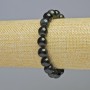 Armband Falkeauge – natürlicher Stein, glatte Kugeln, Durchmesser ca. 10 mm, Länge ca. 18 cm (Stretch-Armband)