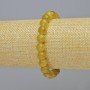 Armband aus gelbem Quarz, natürlicher Stein, glatte Kugeln, Durchmesser ca. 8,5 mm ± (Stretch), Länge ca. 18 cm