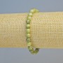 Armband Grüner Opal (künstliches Acryl) glatte Kugeln, Durchmesser ca. 6 mm ± (Elastik), Länge ca. 18 cm+