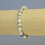 Armband Moosachat, echter Stein, facettierte Perlen, Durchmesser 8–9 mm ± (Stretch), Länge 18 cm+