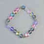 Armband aus Opalglas – assortiert, Ø ca. 8 mm, Länge ca. 18 cm, mit elastischem Band, mit Metall-Einlagen