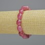 Armband aus natürlichem Rubellit-Turmalin, facettierte Perlen, Durchmesser 9×13 mm ± (Elastik), Länge 18 cm+