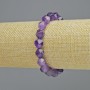 Armband aus natürlichem Amethyst, facettierte Steine, Durchmesser 9×10 mm ± (elastische Schnur), Länge 18 cm+