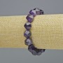 Armband aus natürlichem Amethyst, facettiert, Durchmesser ca. 10,5×12 mm ± (Stretch), Länge 18 cm+