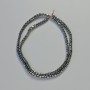 Hämatit-Würfelperlen schwarz, Durchmesser 3x3 mm, Länge ca. 41 cm, Strang