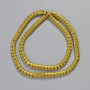 Hämatit-Perlen in Schlangenform, wellenförmige Optik, Farbe mattgold, Durchmesser ca. 5×4×3 mm, Länge ca. 40 cm, Strang