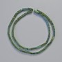 Hämatit-Perlen rechteckig 9×3 mm ± grüne Chamäleon-Strang