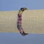 Turmalin-Armband, facettierte Kugeln, Ø 9 mm, Länge ca. 18 cm, Stretch